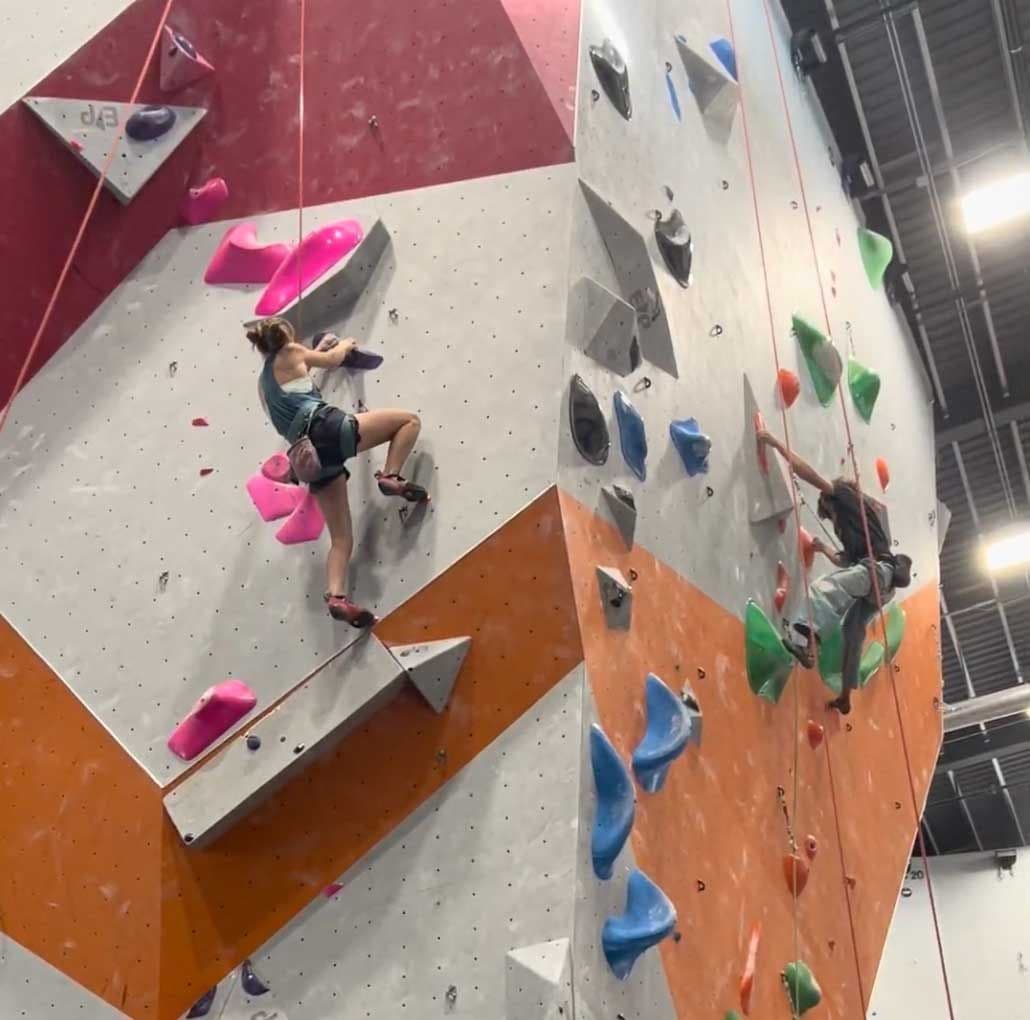 Team Crimpium youth climbing team at a climbing competition